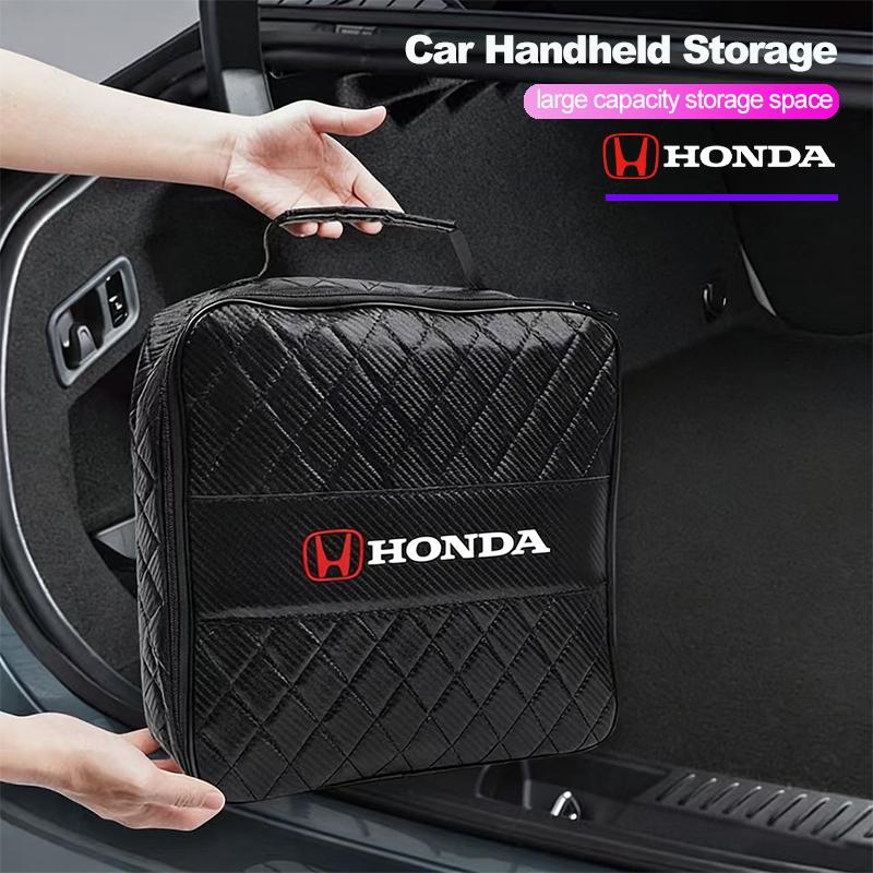 rlbn5 Car Storage Bag Leather Organizer For Honda Jazz Prelude Insight Odyssey Vezel CRZ 5th City CRX Pilot B-series D-series H-series