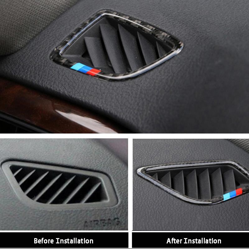 Углеродное волокно салона автомобиля, вентиляционное отверстие, розетка на приборной панели, накладка для BMW 5 серии 530i 540i G30 G38, автомобильный стайлинг 