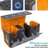 3-in-1 Card Storage Box Magnetic and Removeable Card Case with 2 Commander Display and 1 Dice Tray Holds 200+ for MTG TCG Sports