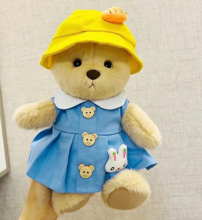 Кавайные 30см Одежда Плюшевые Игрушки Плюшевый Мишка Кукла Одежда Мягкий Мишка Белый Коричневый Плюшевый Мишка Сердце Девочки Дети Подруга Милые Игрушки