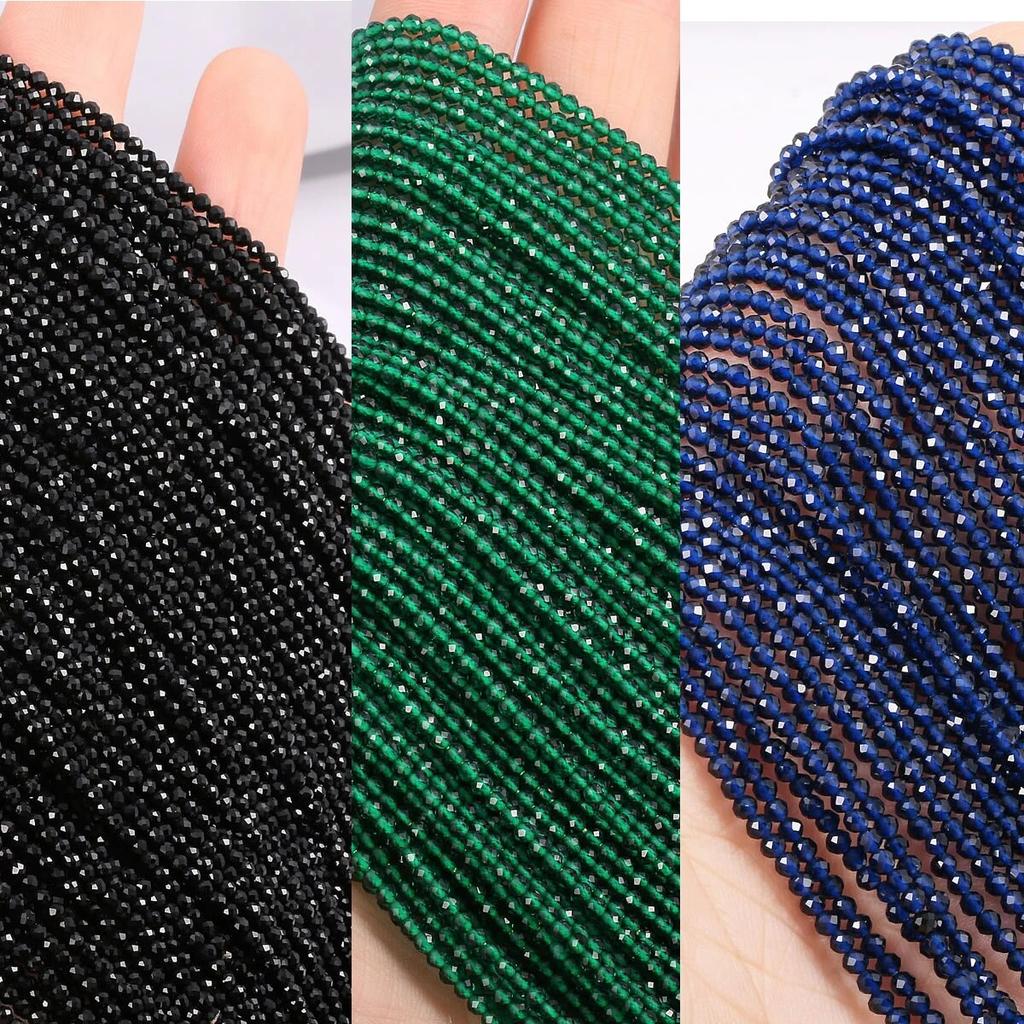 3 шт./набор 2/3 мм натуральный камень шпинель огранка разноцветные свободные разделительные бусины для изготовления ювелирных изделий своими руками ожерелье серьги браслет аксессуар