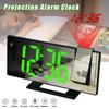 3D Projection Alarm Clock Digital Clock With USB Charger 18CM Large Mirror LED Display Alarm Clock Auto Dimmer