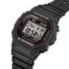 Casio Мужские кварцевые часы G-SHOCK на полимерном ремешке, водонепроницаемость 200 м, ударопрочность, будильник, DW-5600RL-1