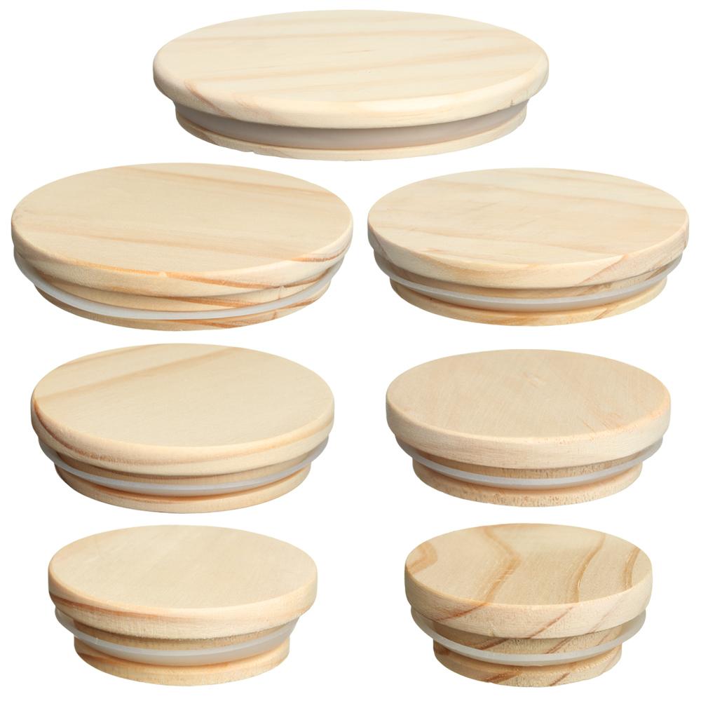 Bottle Sealing Caps Kitchen Organization Canning Storage Wide Mouth Cover Wood Lids Mason Jar Lid