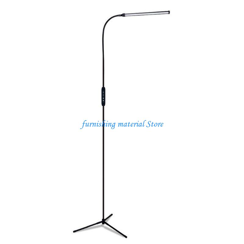 Y5GD Remote Control Dimmable Standing Light US Plug LED Floor Lamp 12W Flexible Gooseneck for Touch Dimming for Study Living
