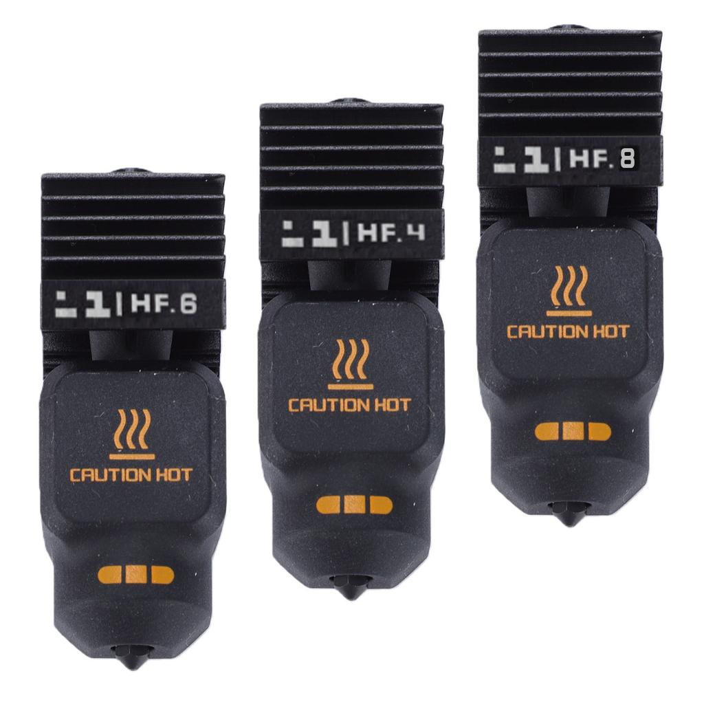 Запасной комплект хотенда для Bambu Lab H2D H2S H2C P2S 0.4 0.6 0.8MM Закаленная стальная насадка с силиконовым чехлом