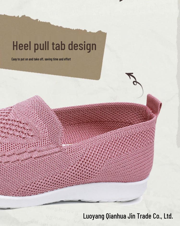 Женские дышащие слипоны из материала Flyknit, больших размеров, в повседневном весеннем стиле