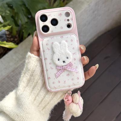 Милый Мультяшный Плюшевый Животный Чехол для Телефона iPhone 17 Pro 14 15 16 Pro Max Защитный Мягкий Чехол для Девочки