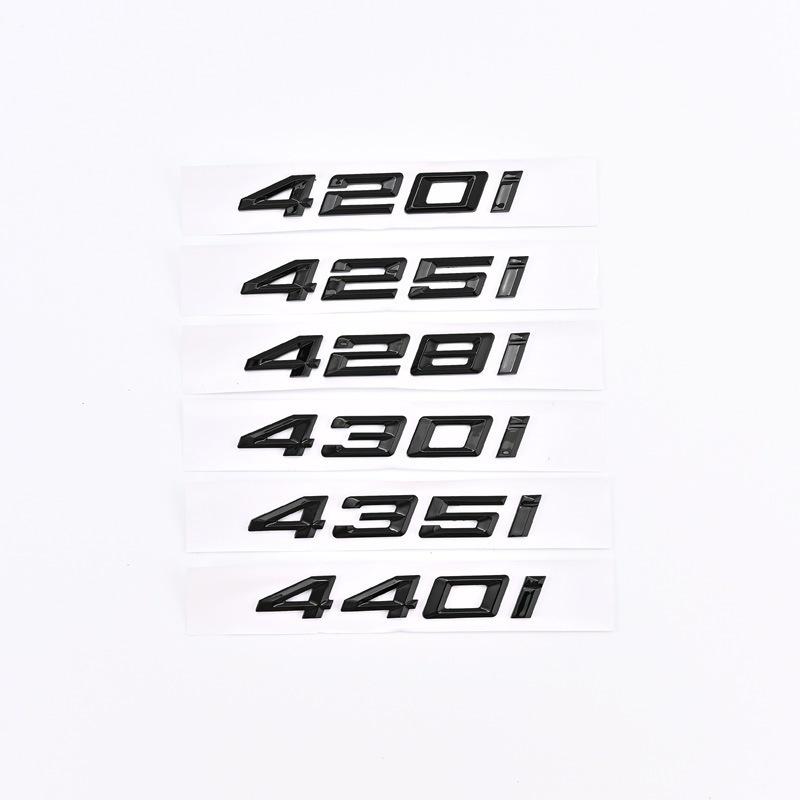 Совместимый значок для BMW 4 серии 2020-2023 420i, 425i, 430i и 440i - Модифицированный задний значок рабочего объема