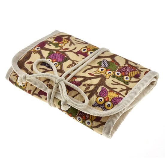 Органайзер для крючков для вязания, сворачивающаяся сумка для хранения, складной многосекционный чехол для крючков для вязания крючком и аксессуаров для вязания