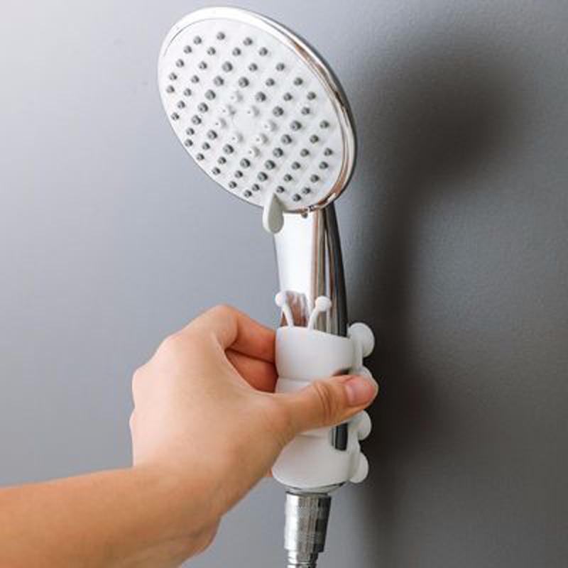 1pcs Shower Head Holder Wall Suction Bracket Home Bathroom Silicone Shower Sucker Removable Accessories Punch-free Suction Cup