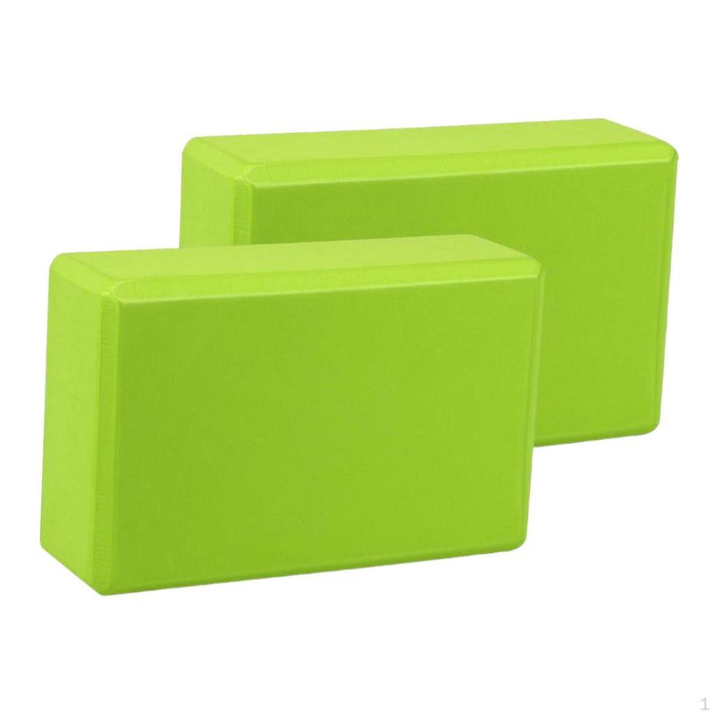 2 Pieces Yoga Blocks EVA Foam Anti Slip Soft Exercise Accessories for Gym Stretching