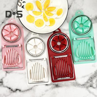 Резак для яиц 3-в-1 с подвесным отверстием, пищевой класс, не содержит BPA, съемная режущая проволока, измельчитель для вареных яиц, кухонные принадлежности