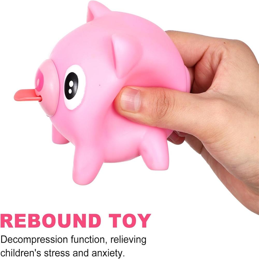 Screaming Pigs Squeeze Animal Ball Out with Sound Screaming Decompression Rubber Squeaky Toys Offi Stress Goodie Bag Stuffer