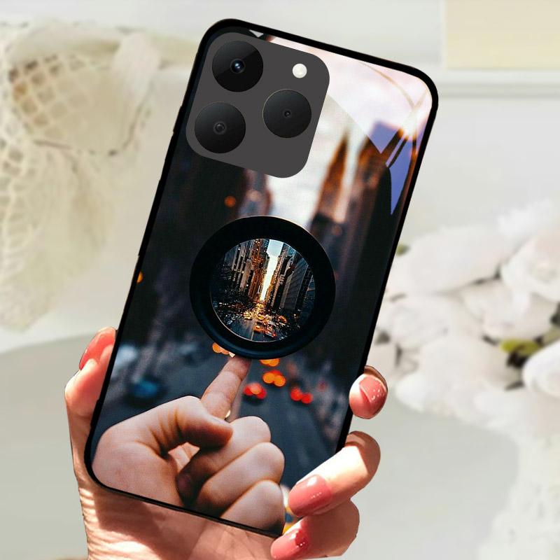 Чехлы для телефона Realme 15T 5G Задняя крышка Fundas Закаленное стекло Ударопрочный чехол Для Realme15T RMX5111 Оболочка Coque Capa Бампер