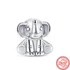 New Panda Owl Unicorn Lucky Cat Dog Lion Elephant Animal Beads Fit Charm Bracelet Women 925 Silver Jewelry