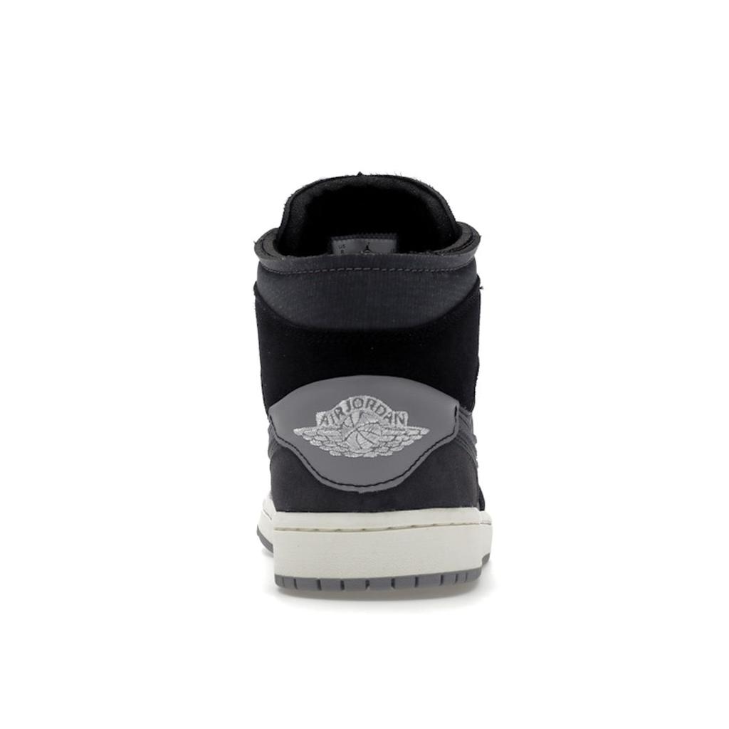 Air Jordan 1 Mid SE Craft Inside Out - Black Men Sneakers Light-Graphite Sail Cement-Grey DM9652-001