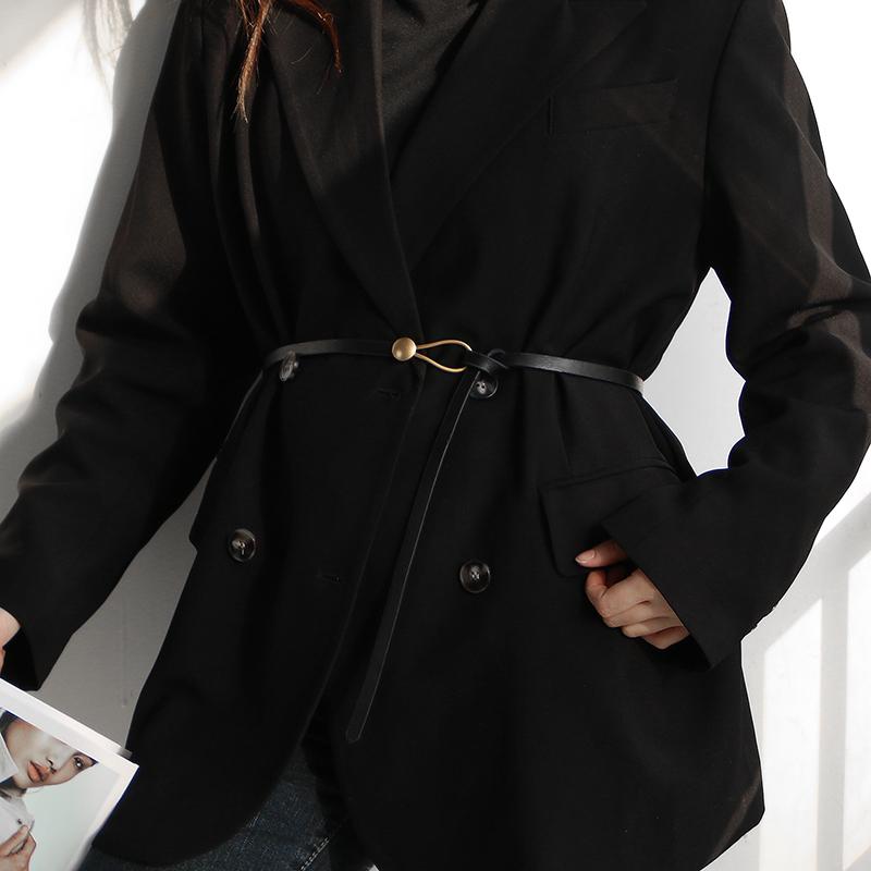 Новый простой завязанный тонкий ремень для женщин, однотонный пояс из искусственной кожи, длинные узкие регулируемые декоративные ремни