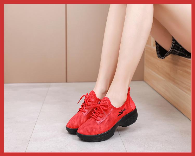 Танцевальные туфли Ju Hutong из бархата и хлопка — средний каблук, дышащие, мягкая подошва для фитнеса и гимнастики, всесезонная одежда.