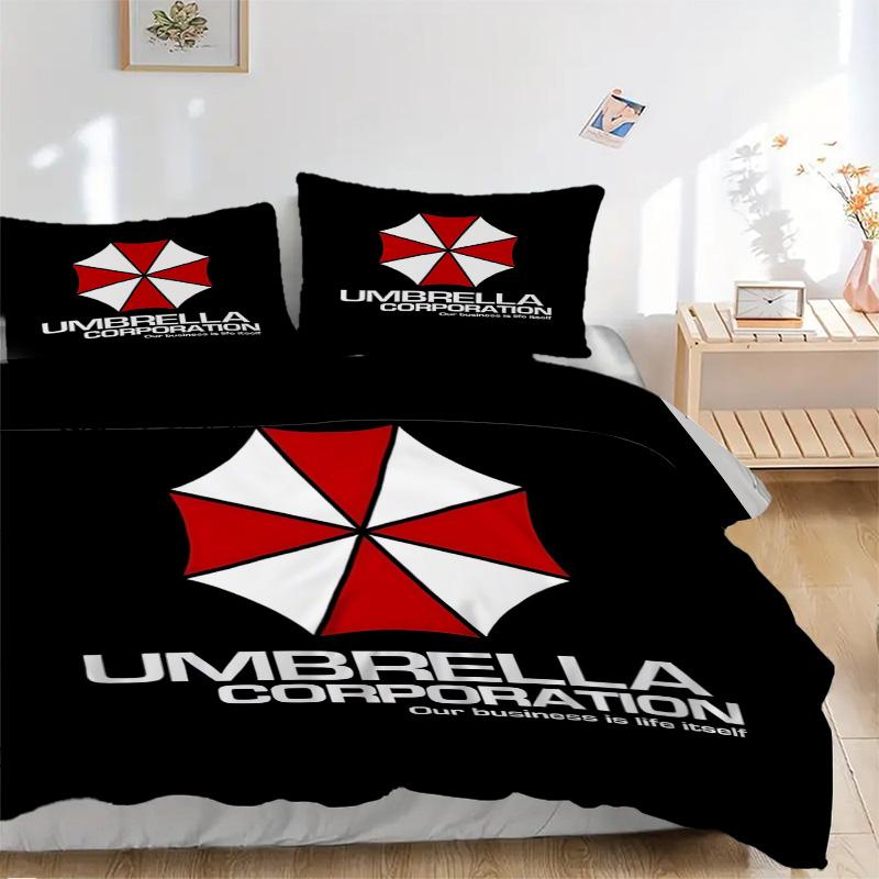 Umbrella Corporation Logo Print 3Pcs Bedding Setduvet Cover With 2 Bedropillowcase Home Birthday Gift