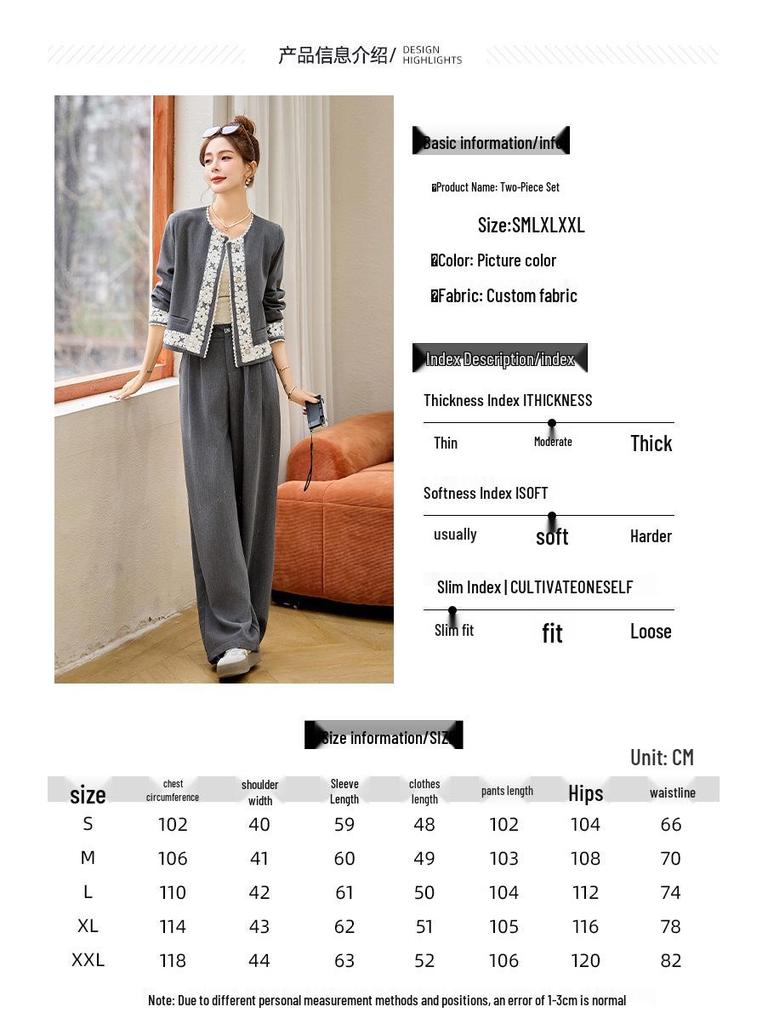 2025 Spring Casual Chic Two-Piece Set: Age-Defying Cardigan & Wide-Leg Pants