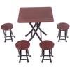1:12 Dollhouse Mini Furniture Folding Table And Chair Set With 4 Stool Models