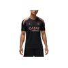 Футбольная форма Paris Saint-Germain Dri-FIT FW24 Strike Third Crew Neck с коротким рукавом, мужская, черная FQ2612-013