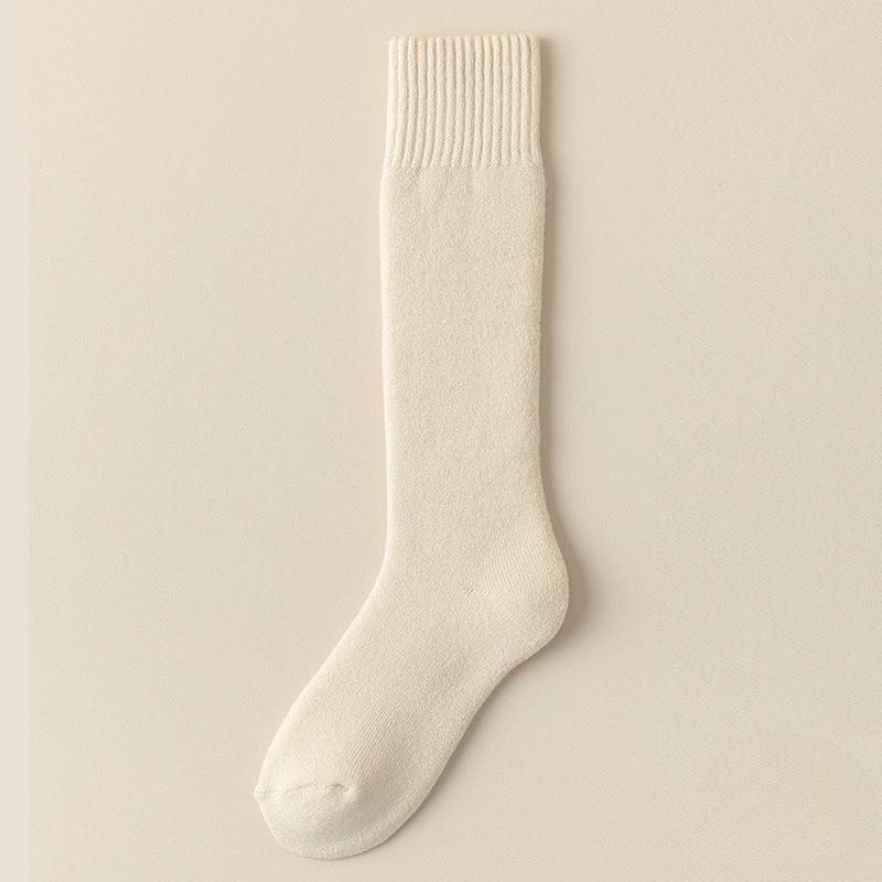Thickened Cashmere Thigh-high Socks for Women, Cold-proof and Warm Wool Socks, Autumn and Winter Calf Socks for Men