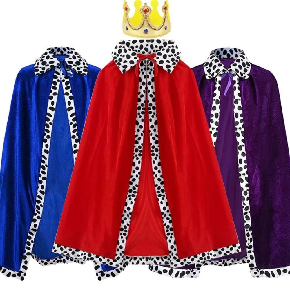 80/90/130/150см Хэллоуин Королевская мантия Красный бархат Косплей Наряжаться Мальчики Королевский принц Плащ День рождения