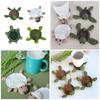 Decorative Table Mat Artistic Handmade Crochet Coaster Eye Catching Coaster Cute Animal Cup Mat Wool Thread Material