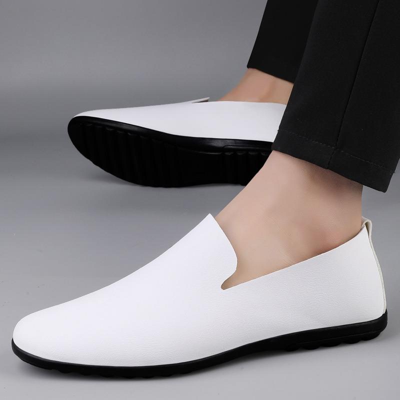 Модная мужская обувь из мягкой кожи Классические лоферы Высококачественная коровья кожа Повседневная обувь Слипоны Обувь для вождения Мокасины Большой размер 46 Мужская обувь