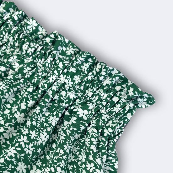 Женская юбка, эластичная, с высокой талией, на шнуровке, юбка-лето, в стиле бохо, с цветочным принтом, оборками, низом, длинная юбка