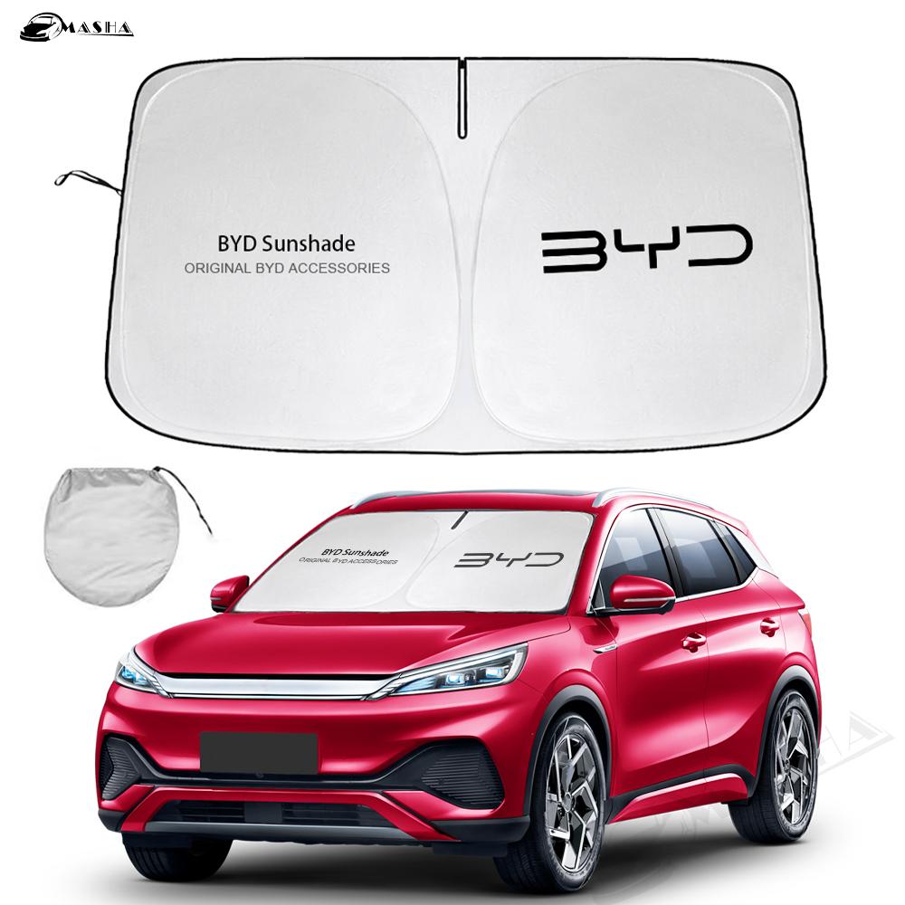 Автомобильный солнцезащитный козырек на лобовое стекло для BYD Atto 3 2021-2023 Отражающий солнцезащитный козырек Обеспечивает защиту салона автомобиля Аксессуары Yuan Plus