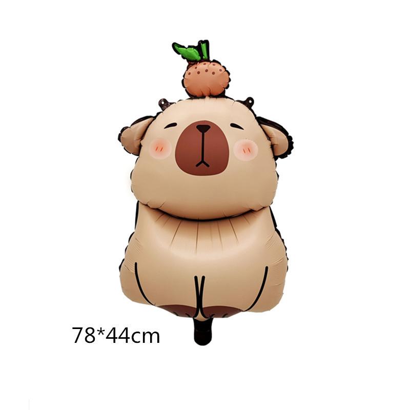 Воздушные шары Капибара Вечеринка Украшение на День рождения Капибара Алюминиевые шары Вечеринка для новорожденного Мальчики Девочки Игрушка Подарки Праздничные принадлежности