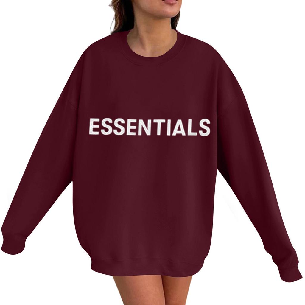 Унисекс Принт Круглый вырез Длинный рукав Свободный крой Длинный рукав Повседневный Длинный рукав Топ Толстовка