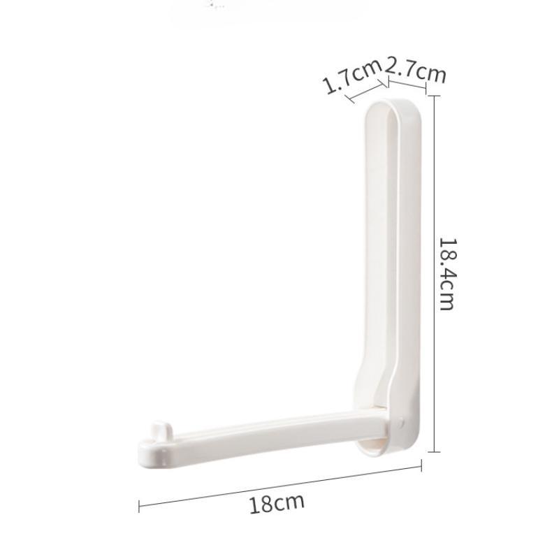 Household Convenience Foldable Clothes Hanger Storage Rack Wall Mounted Clothes Clip Balcony Rack Multifunctional Hook