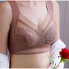 Gathered Bra Beauty Back Lace Wrapped Vest Women's Unwired Fixed Cups Tuck Up Breast Support Vest-Style Bra