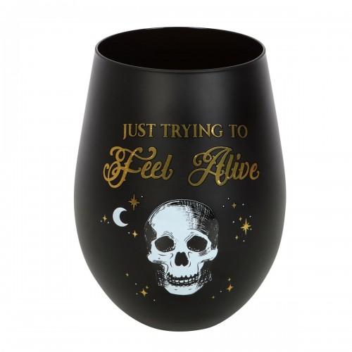 Something Different Just Trying To Feel Alive Stemless Wine Glass