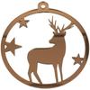 Christmas Bauble - Artemio - Reindeer - Acrylic - Copper/Silvery - 10 Cm