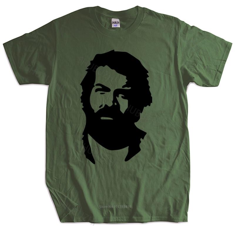 Новая модная футболка хлопковые футболки Дизайнер BUD SPENCER Белая с коротким рукавом Мужская футболка Бренд Хлопковая футболка