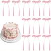 30-Piece Cross-Border Handmade Fabric Ribbon Bow, Cake Decoration, Baking Goddess Valentine's Day Birthday Flower Arrangement
