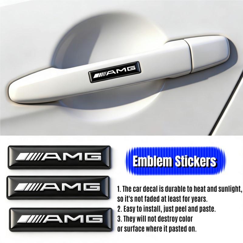 AABCW1 3D Epoxy Car Interior Logo Exterior Decoration Sticker For Mercedes Benz AMG Smart Fortwo 451 450 453 EQ Forfour Coupe Cabrio 4