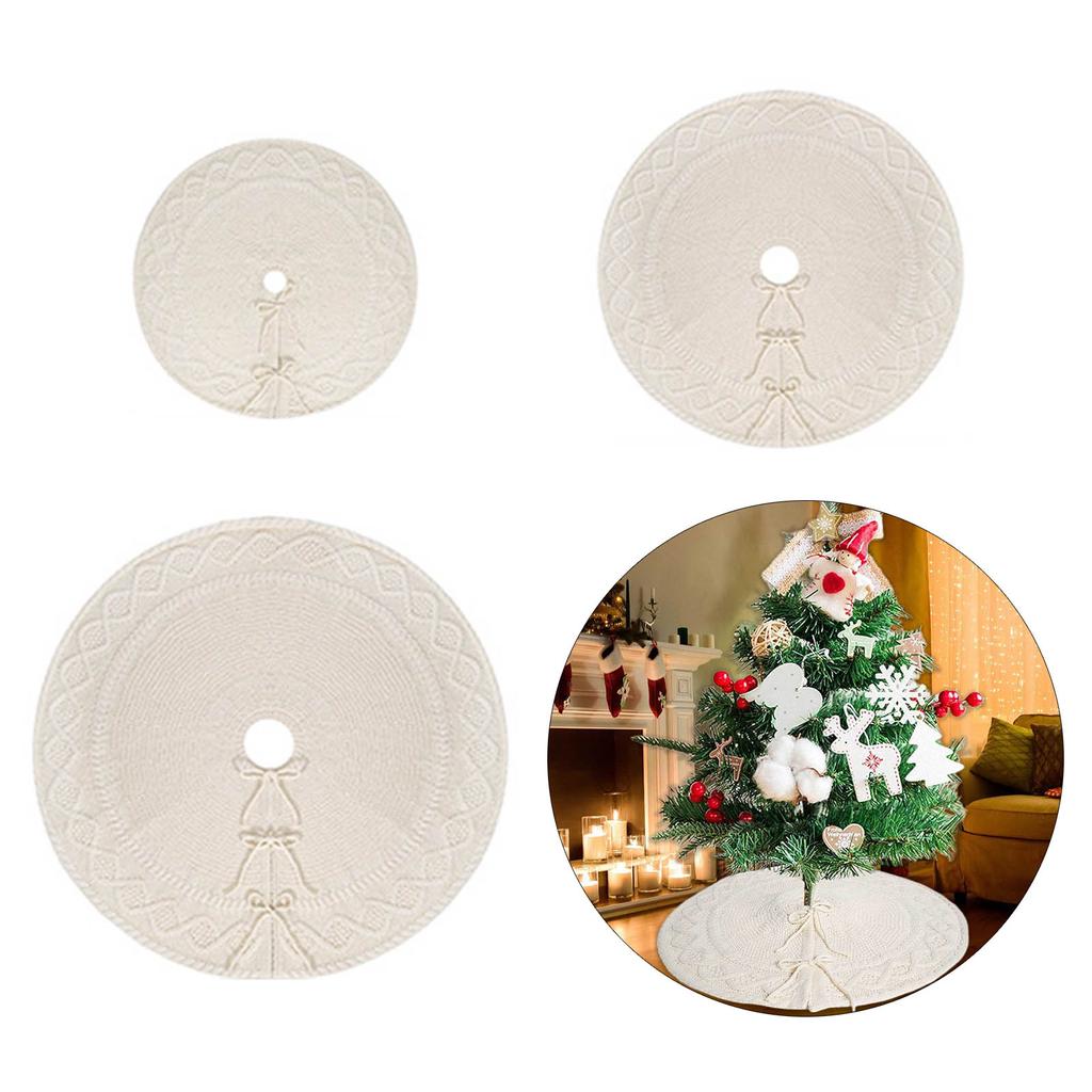 Стильная белая юбка для рождественской елки Теплая и элегантная белая юбка для пола для рождественской елки Стильное украшение для елки