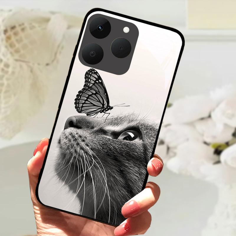 Чехлы для телефона Realme 15T 5G Задняя крышка Fundas Закаленное стекло Ударопрочный чехол Для Realme15T RMX5111 Оболочка Coque Capa Бампер