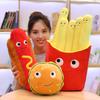 Cute Cartoon Plush Hamburger Ice Cream French Fries Toy Stuffed Food Popcorn Cake Pizza Pillow Cushion Kids Toys Birthday Gift