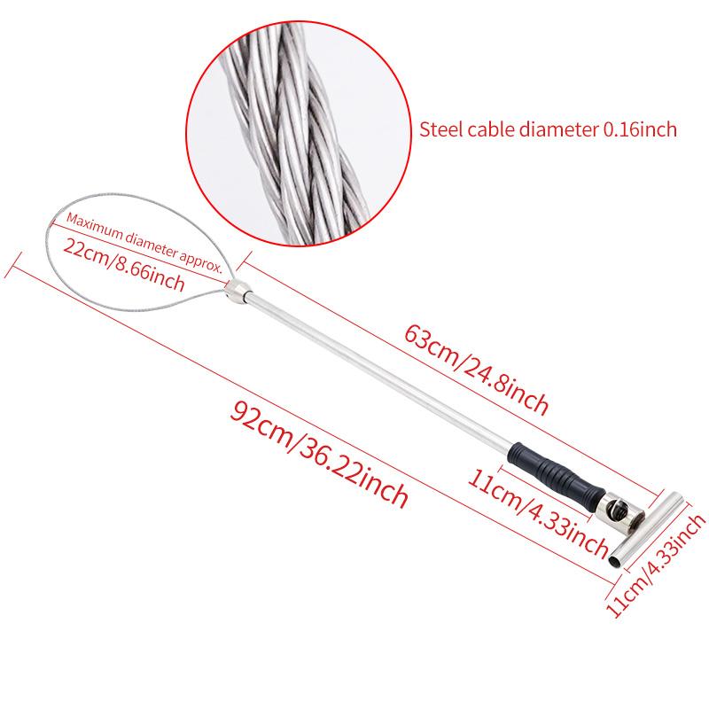 1Pcs Wired Catching Pig Lasso Baoding Pig Head Grab Pig Device Pig Equipment Convenient Safety Copper Handle