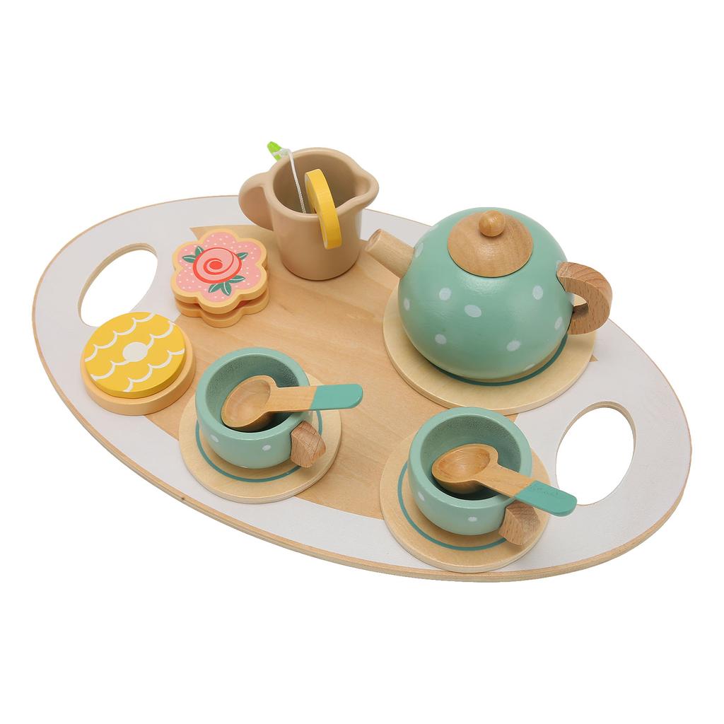 Pretend Play Tea Party Set Interesting Smoother Edges Vivid Details Play Food Accessories for Toys