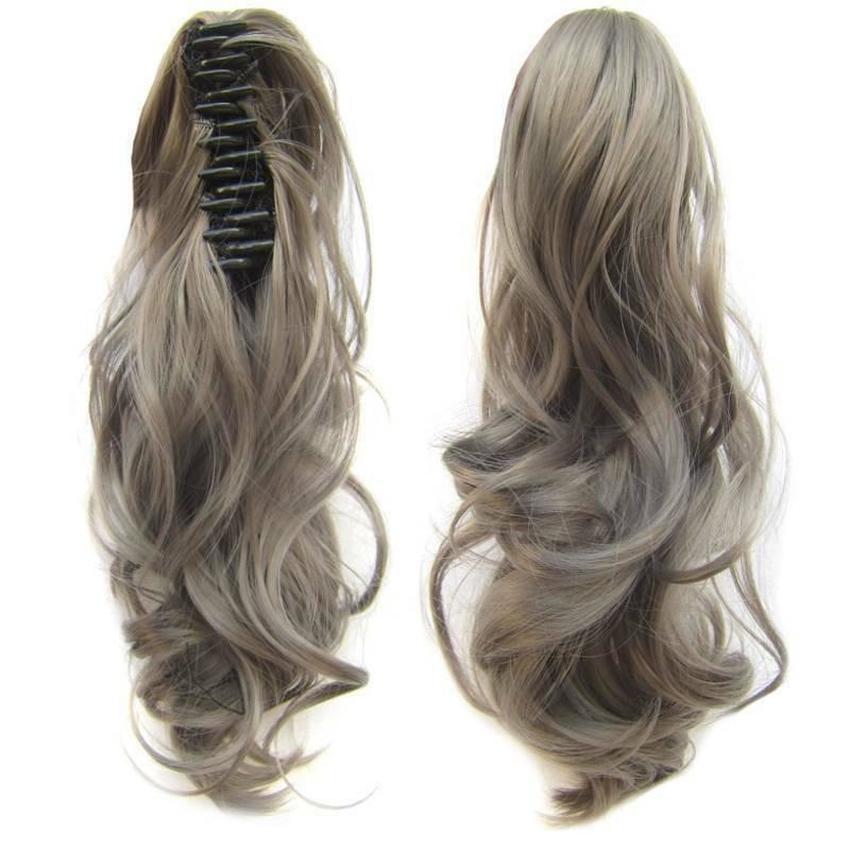 Clip In Curly Hair Wig Jaw Ponytail Hairs Extension Clip-on Claw Curly-Wavy Pony Tail Hairpiece Accessoires
