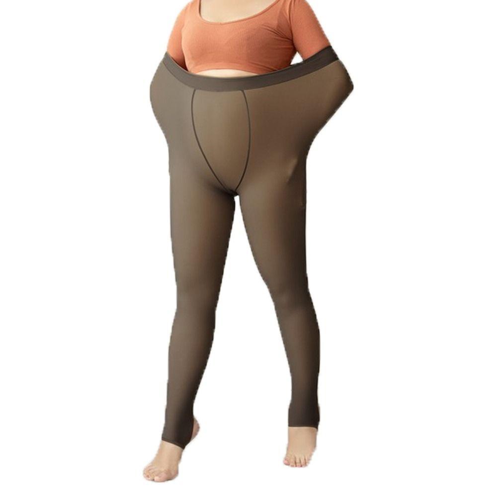 Translucent Hip Lifting Winter Push Up Pants Pantyhose Women Plus Size Leggings Thermal Stocking