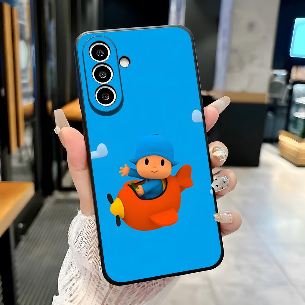 Cartoon P-Pocoyos Cute Phone Case For Samsung S25 Plus S20 S20 Plus S22 Ultra S23 FE S21 Plus S21 Ultra Soft Cover